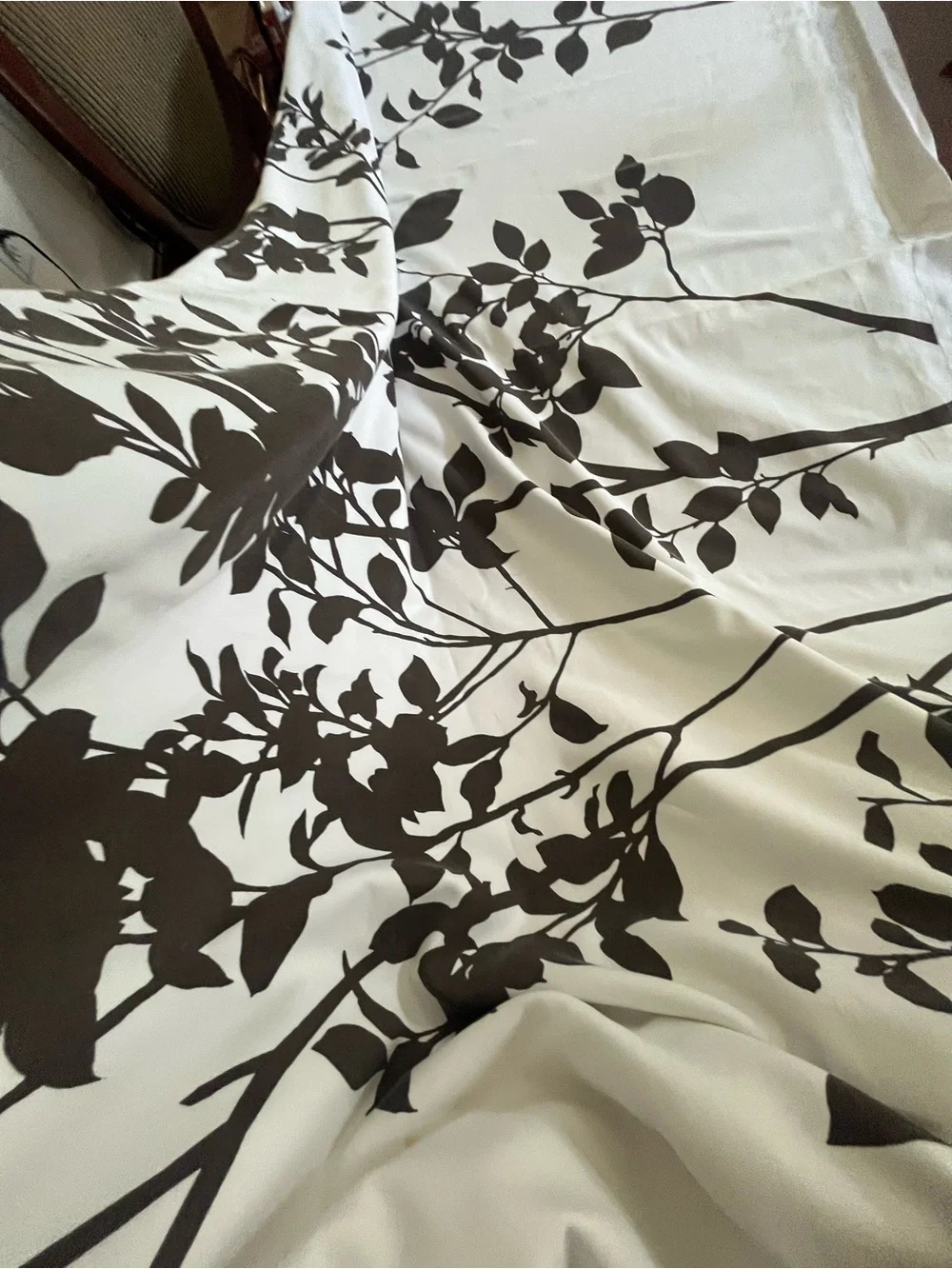 Hillcrest KS Duvet Cover with Brown Botanical Branch Design